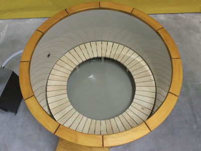 Bain nordique en bois Épicéa avec intérieur en plastique
