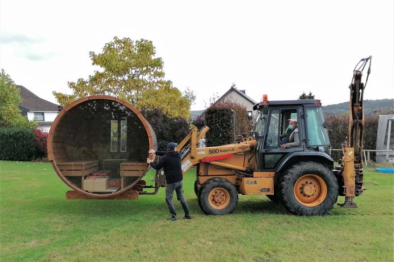 Transport sauna tracteur