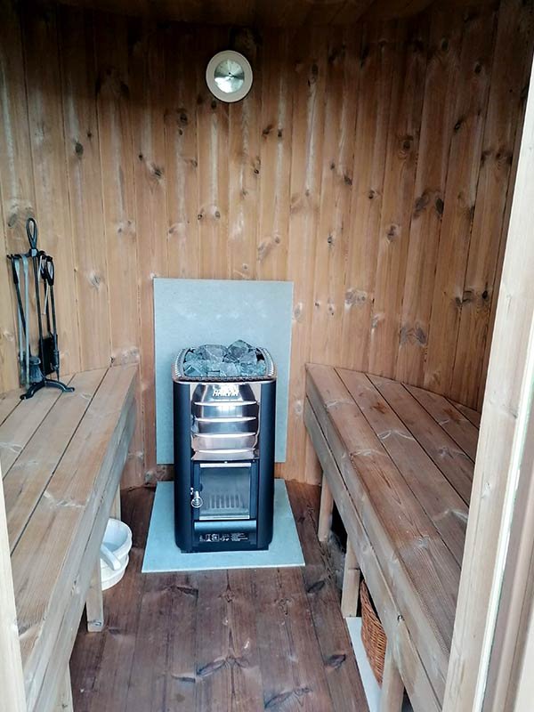 Sauna vertical en bois